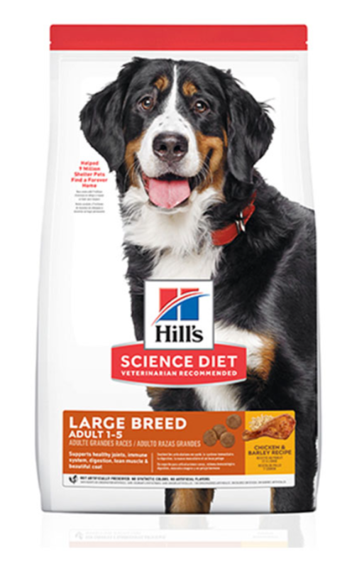 Ração Hill's Science Diet para Cães Adultos Raças Grandes Sabor Frango 12 kg